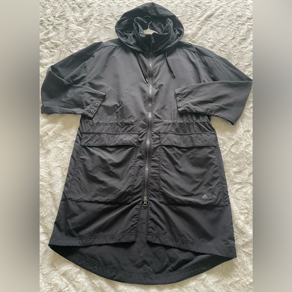 Adidas Performance Long  Black Hooded Jacket